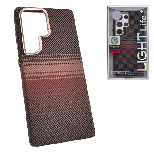 Чехол-крышка #47 light sunset (magsafe) для Samsung s25 ultra коричневый