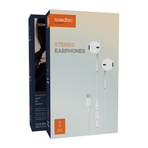H/f (type-c) porodo soundtec pd-stcep-wh белые