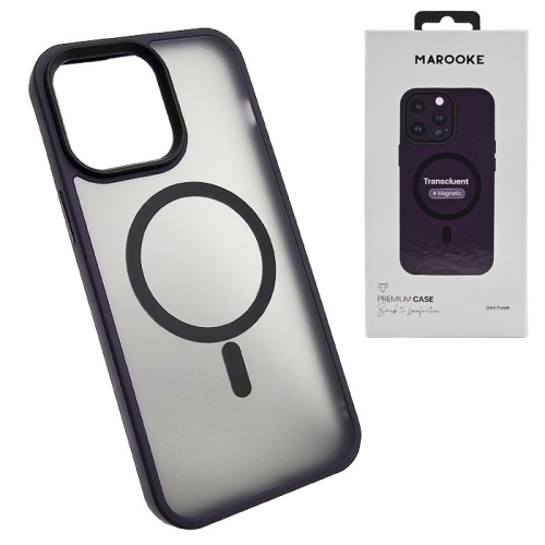Чехол-крышка marooke transcluent magnetic для iphone 14 pro max dark purple (1+2)