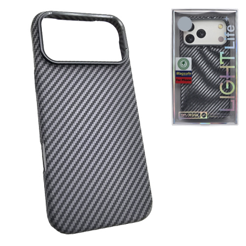 Чехол-крышка #47 light carbone (magsafe) для iphone 17 pro max серый