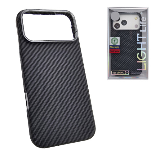 Чехол-крышка #47 light carbone (magsafe) для iphone 17 pro черный