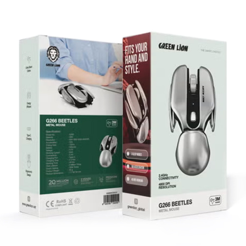 Мышь green lion beetles g266 серебристая