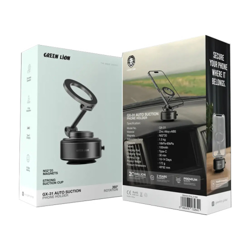 Автодержатель green lion gx-31 magnetic 100mah черный