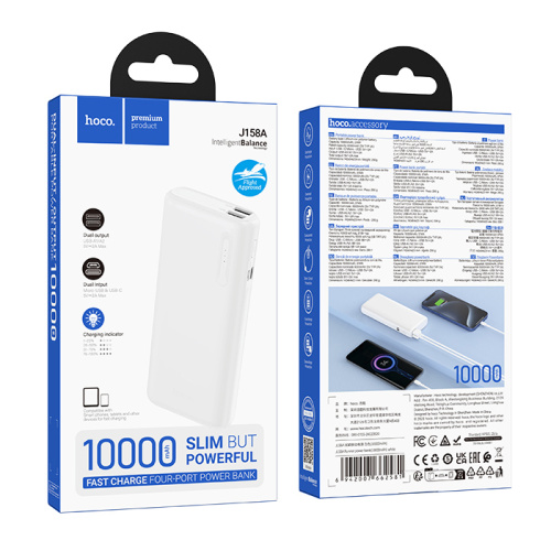 Пзу hoco j158a 10000mah (2a) белый
