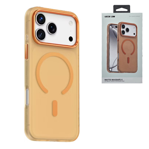 Чехол green lion matte magsafe x для iphone 17 pro max оранжевый