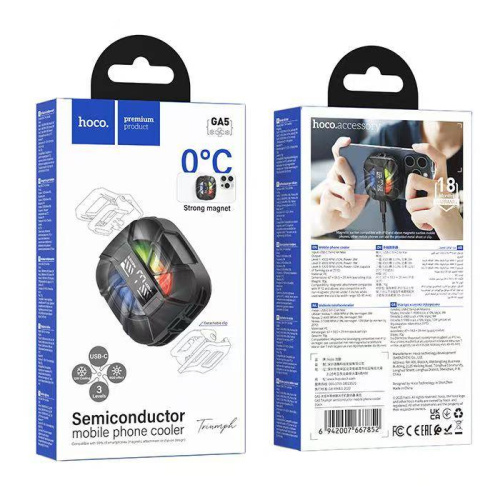 Кулер для охлаждения телефонов hoco ga5 черный rgb (12w)