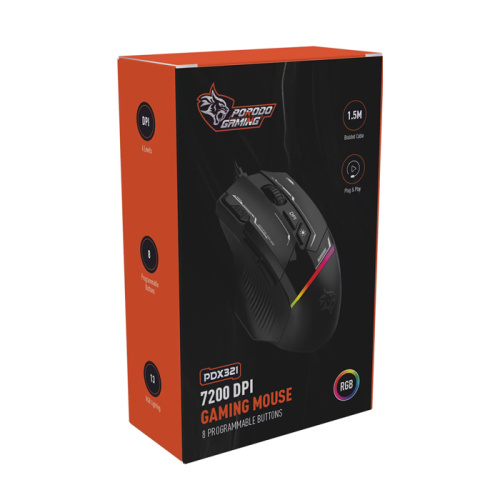 Мышь игровая porodo pdx321 беспроводная (rgb) черная
