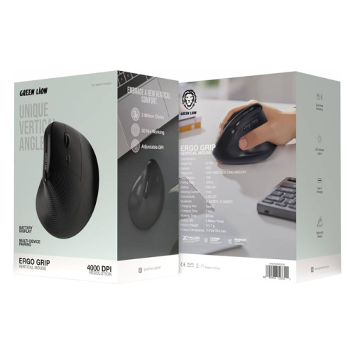 Мышь green lion ergo grip g-350 черная