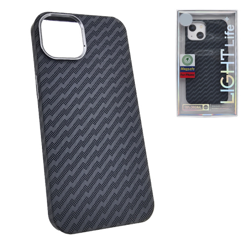 Чехол-крышка #47 light zig zag (magsafe) для iphone 15 черный