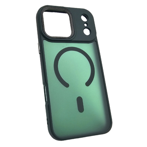 Чехол крышка magnetic collection mil-std для iphone 17 pro зеленый