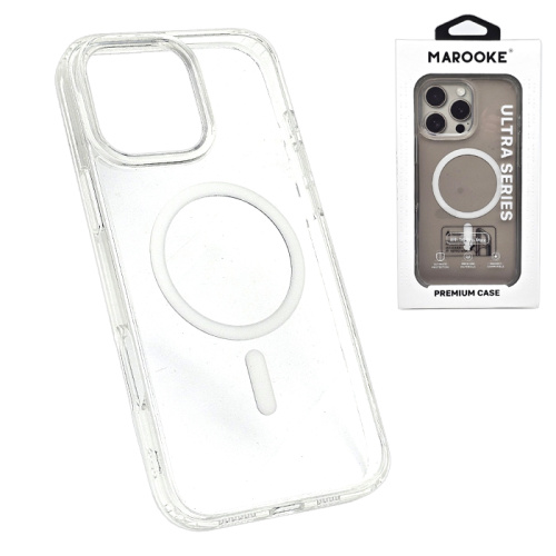 Чехол-крышка marooke ultra magnetic для iphone 16 pro прозрачный