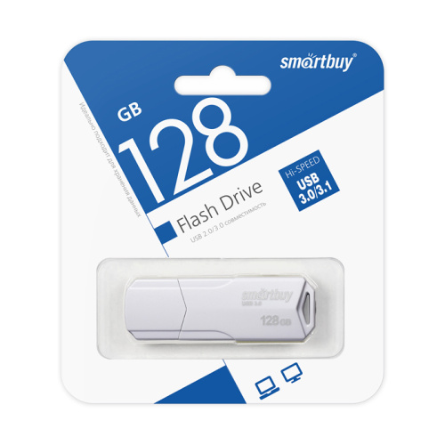 128gb (3.1) usb smartbuy clue белая