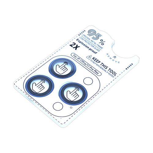 Стекло защитное на камеру marooke для iphone 17 pro/17 pro max синий (блистер)