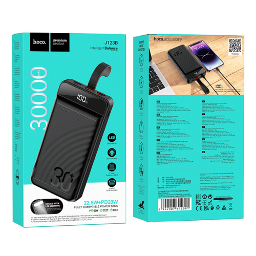 Пзу hoco j123b 30000mah черный