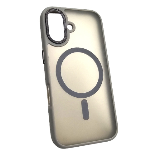 Чехол крышка magnetic collection mil-std для iphone 16 серый