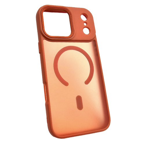 Чехол крышка magnetic collection mil-std для iphone 17 pro max оранжевый