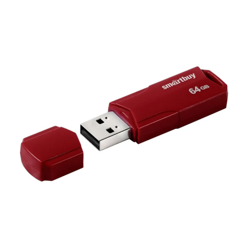 64gb usb smartbuy clue бордовая