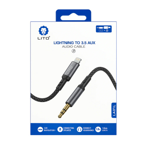 Кабель lightning lito la01l aux (1m) черный
