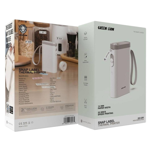 Термопринтер green lion snap label 14 мм green lion gl-pr11