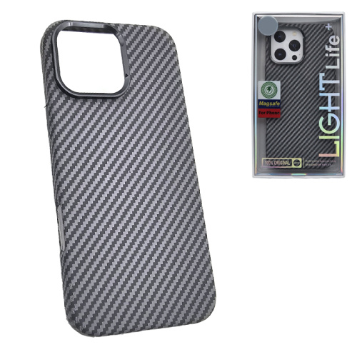 Чехол-крышка #47 light carbone (magsafe) для iphone 16 pro max серый