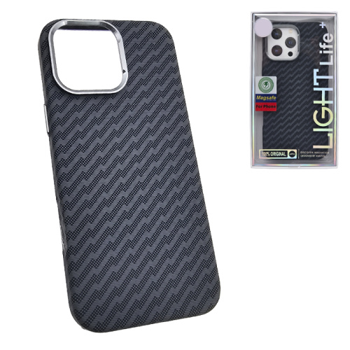 Чехол-крышка #47 light zig zag (magsafe) для iphone 15 pro черный