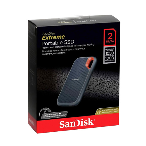 Ssd 2tb usb 3.2 sandisk extreme (1050 mb/s) черный
