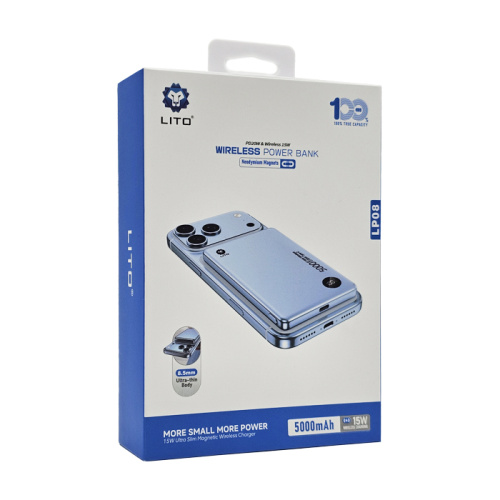 Пзу lito lp08 5000mah 15w голубая