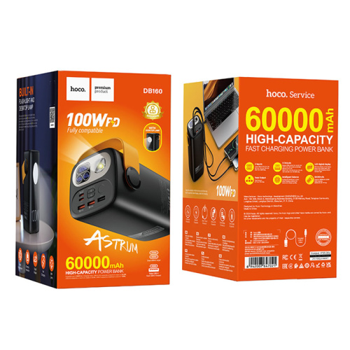 Пзу hoco db160 60000mah (pd100w/22.5w) черный