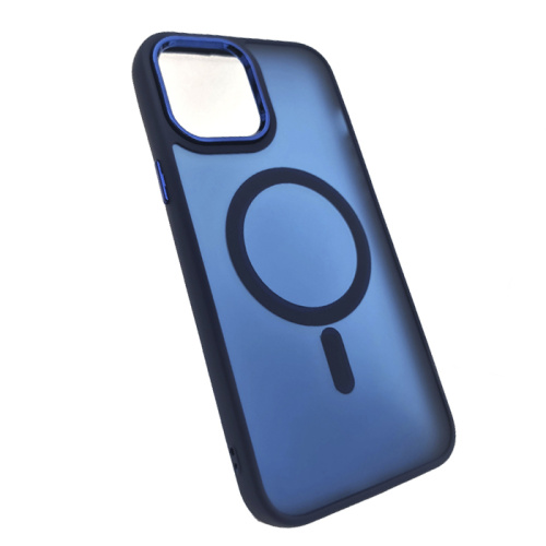 Чехол-крышка #83 magnetic collection mil-std для iphone 15 pro max синий