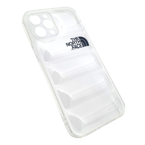Чехол-силикон the north face с закрытой камерой для iphone 11 pro прозрачный