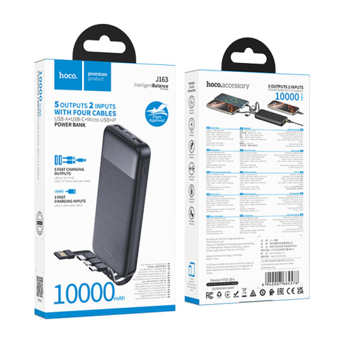 Пзу hoco j163 10000mah (2a) черный
