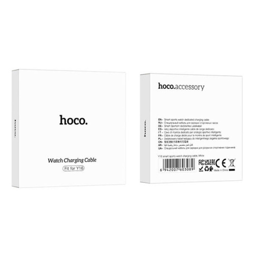 Зарядка для смарт часов hoco y16 белая