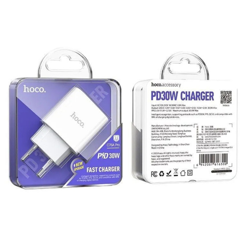 Сзу hoco c76a pro (pd30w) белое