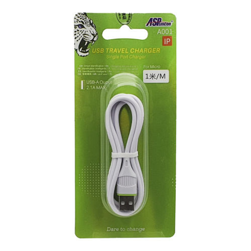 Кабель usb aspsmcon a001 lightning 1м белый