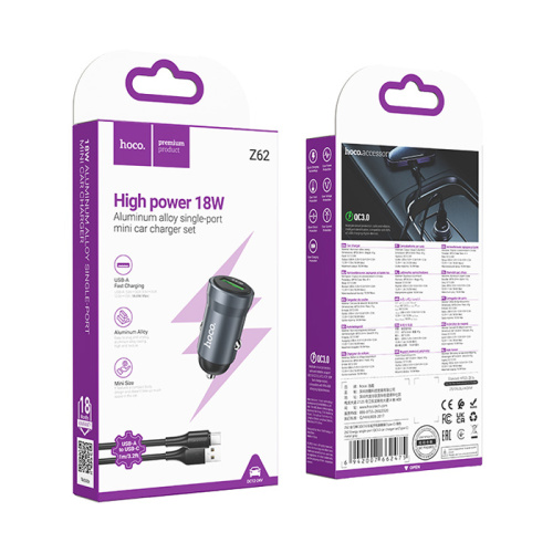 Азу hoco z62 (usb/type-c) 18w черный