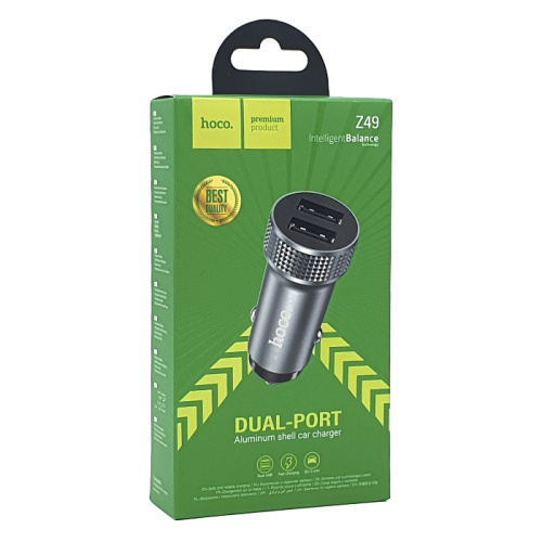 Азу hoco z49 (2usb/12w) серое