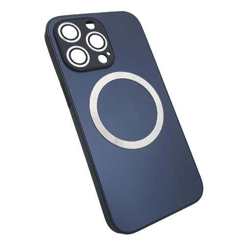 Чехол-силикон magnetic2 cam protect с лого для iphone 13 pro max черный