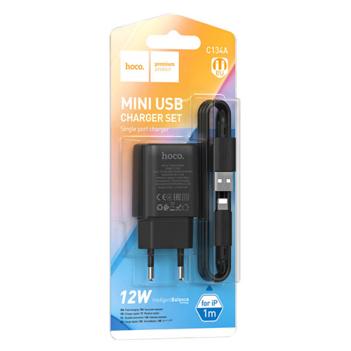 Сзу hoco c134a lightning (12w) черное