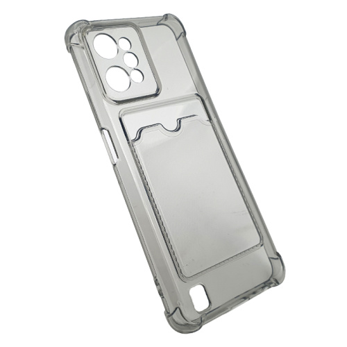 Чехол-силикон card holder realme c31 темно-прозрачный