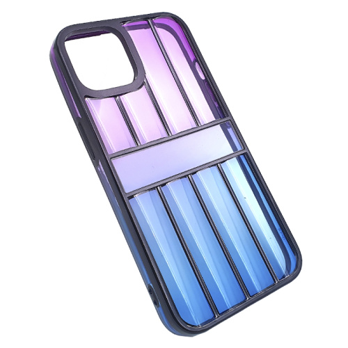Чехол-силикон gradient lines для iphone 11 фиолетово-синий