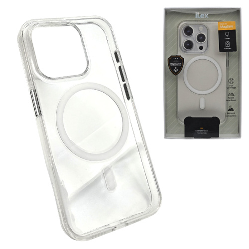 Чехол крышка ilex pure series magsafe iphone15 pro прозрачный