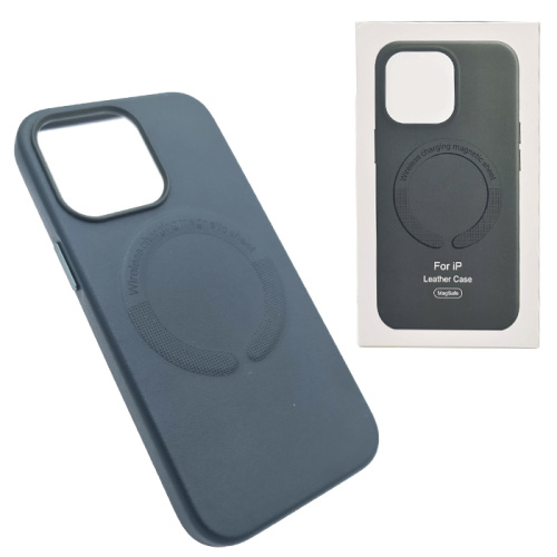 Чехол-крышка leather case magsafe для iphone 13 pro max зеленый
