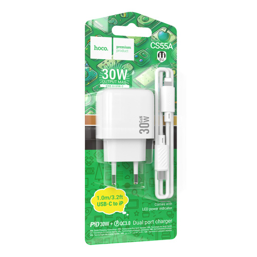 Сзу hoco cs55a c/l 30w белое