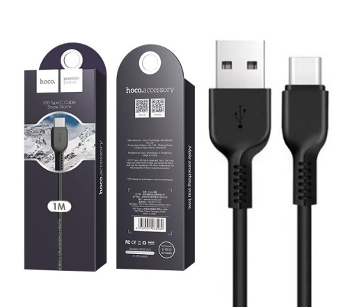 Кабель usb hoco x20 type-c 3m черный