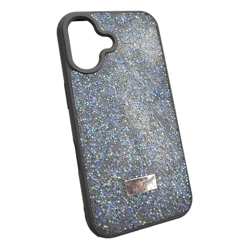Чехол-крышка swarovski стразы для iphone 16 серый