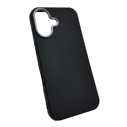 Чехол-силикон кожа для iphone 16 черный