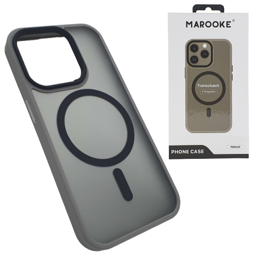 Чехол-крышка marooke transcluent magnetic для iphone 15 pro натуральный титан 