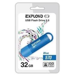 64gb usb exployd 570 синяя
