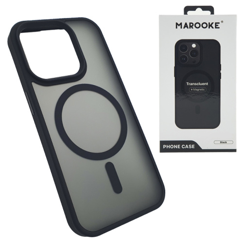Чехол-крышка marooke transcluent magnetic для iphone 15 pro черный 