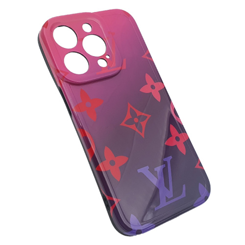 Чехол-силикон full print brends для iphone 14 pro розовый